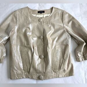 KAREN KANE Ladies Gold 60's Retro Style Jacket Size Medium